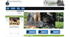 Desktop Screenshot of germanshepherdplanet.com